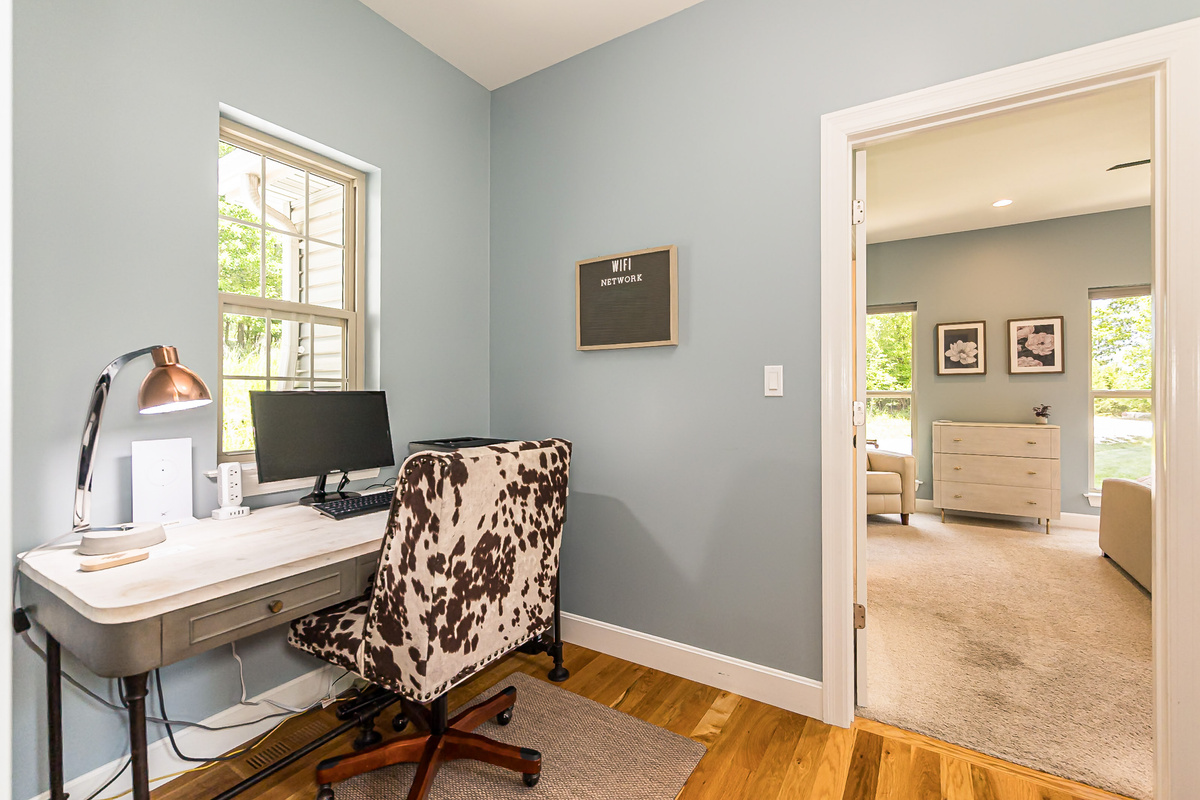 Dedicated workspace for remote work or trip planning.