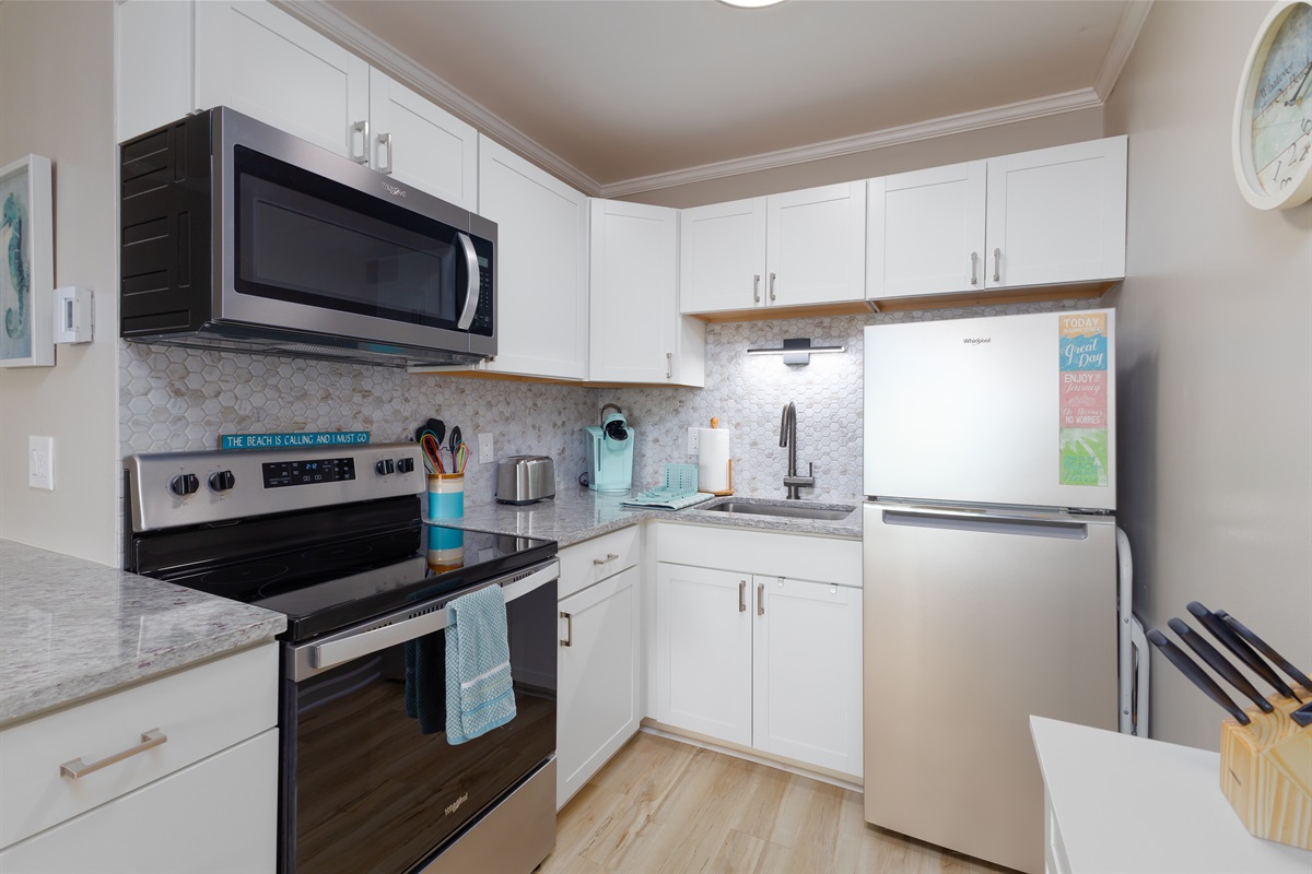 Fully equipped and well-supplied kitchen