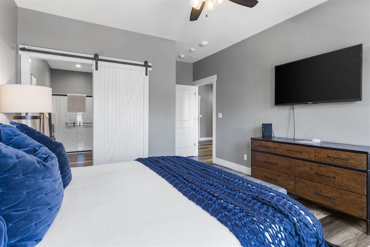 Main floor King #1 with accessible bathroom