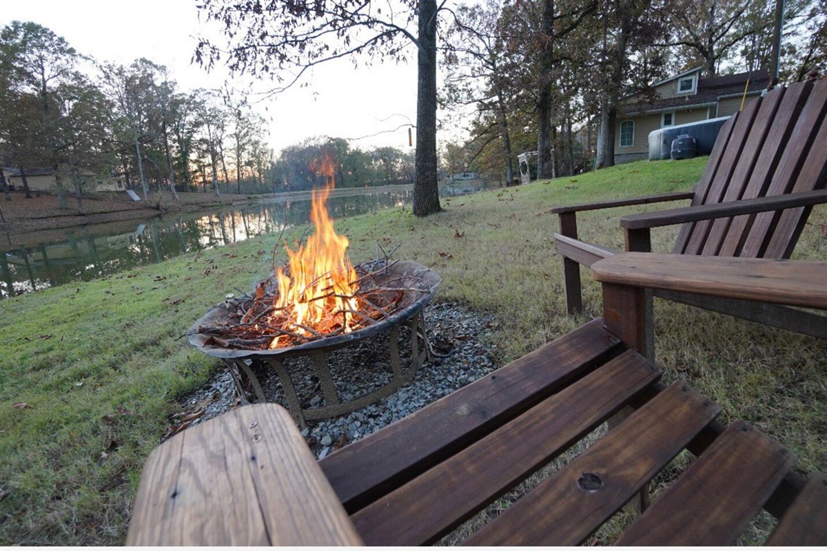 Gather Around the Fire Pit for Warmth and Memories! (Host’s house is located in upper right corner of this pic) 