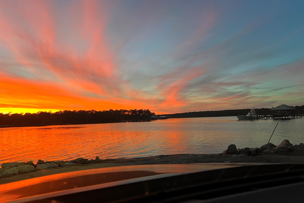 Sunset @ boat launch close to house