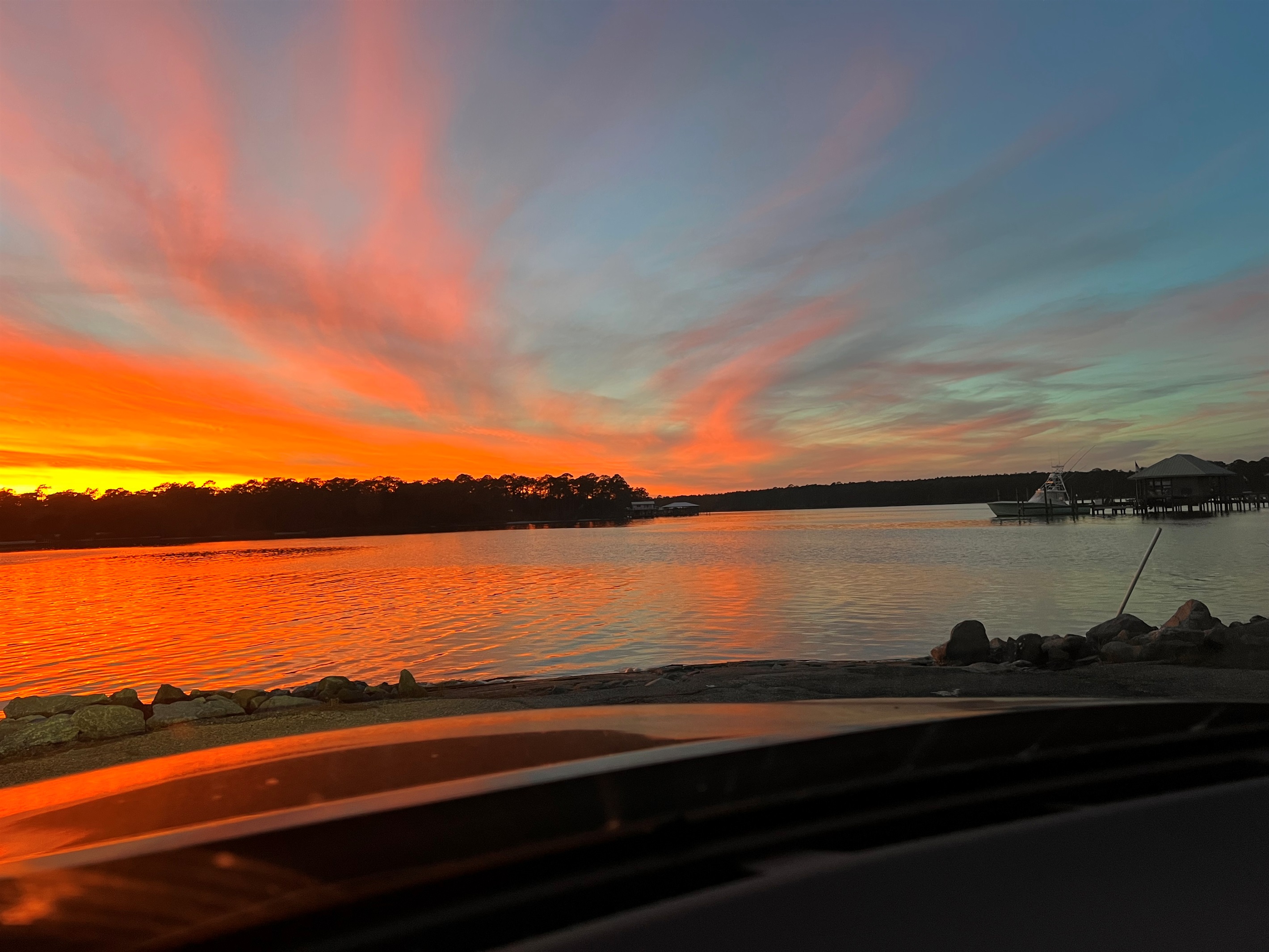 Sunset @ boat launch close to house