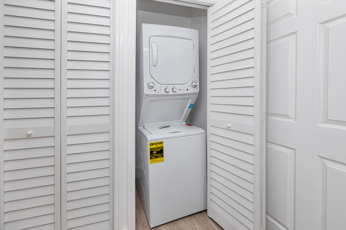Washer and dryer in unit