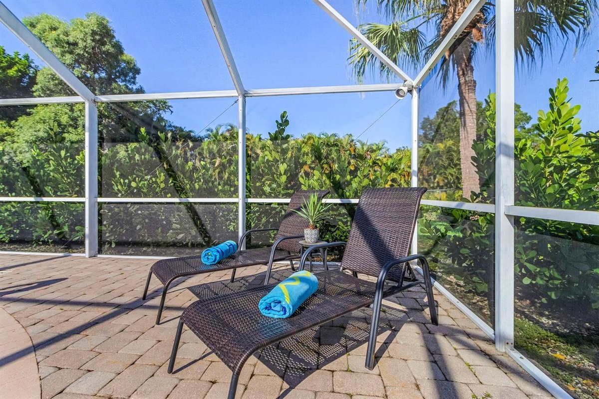 Unwind on the lounge chairs and soak up the sun while getting that perfect tan!