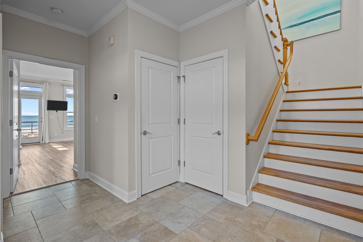 2nd floor foyer entrance with staircase to 3rd floor
