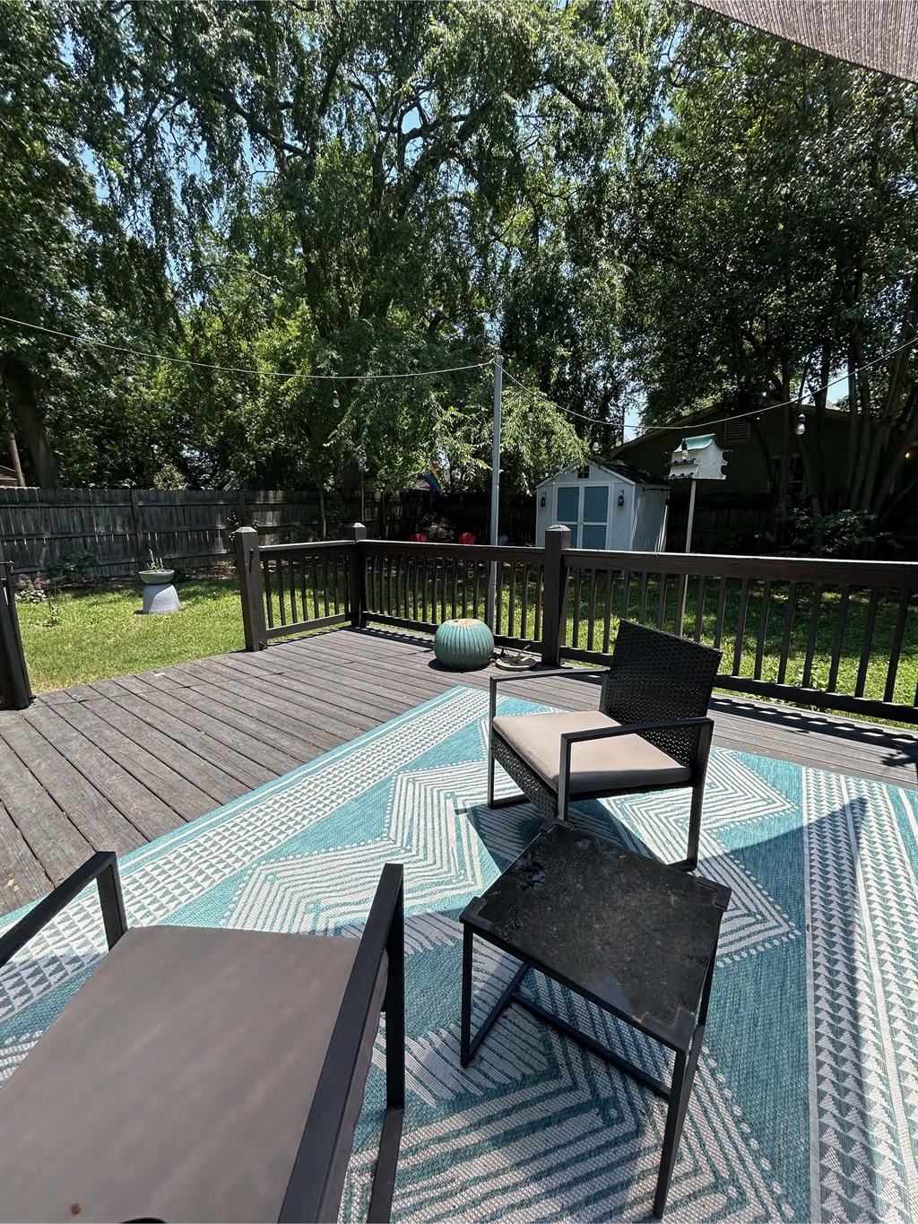 Back deck and yard for grilling and fire pit sitting!