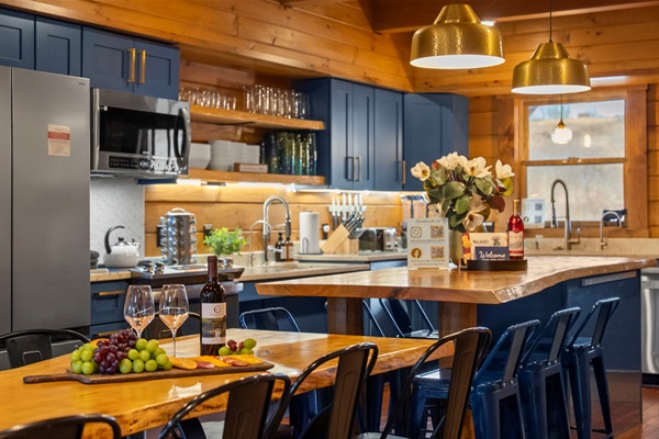 Gather Around the Kitchen Island for Drinks, Apps, and Great Conversation