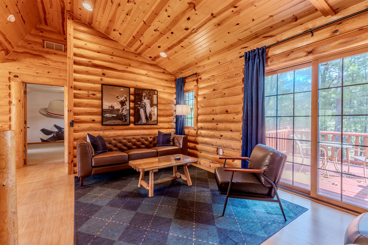 Upstairs loft area to hang out in with smart TV & outdoor patio.