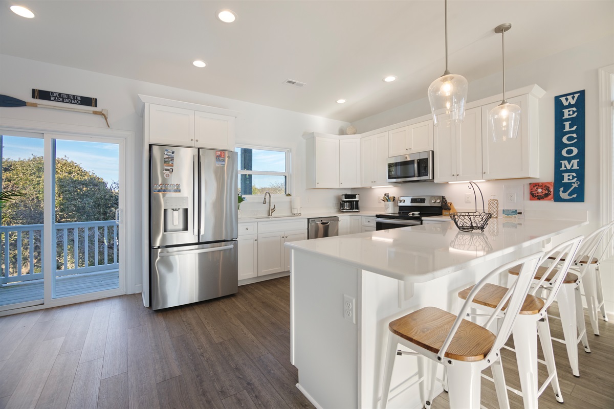 Seamless indoor-outdoor flow from kitchen to deck