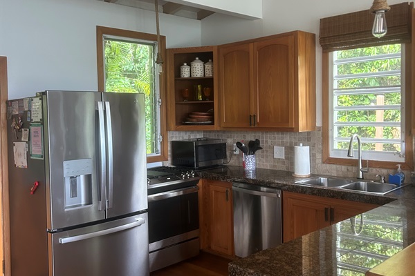 Plenty of space to prepare meals at the villa.