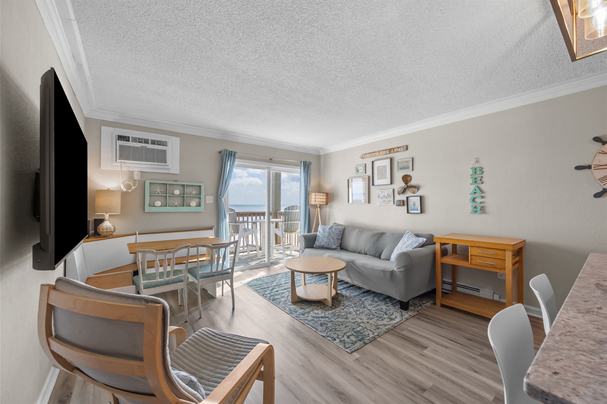 The view you will walk into at Sand & Sea!