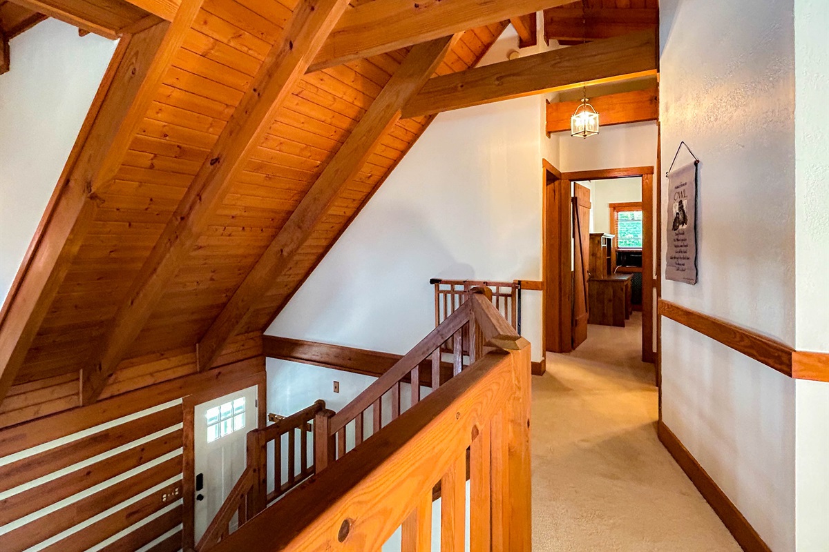 stairs to the upper sleeping quarters in the main house.