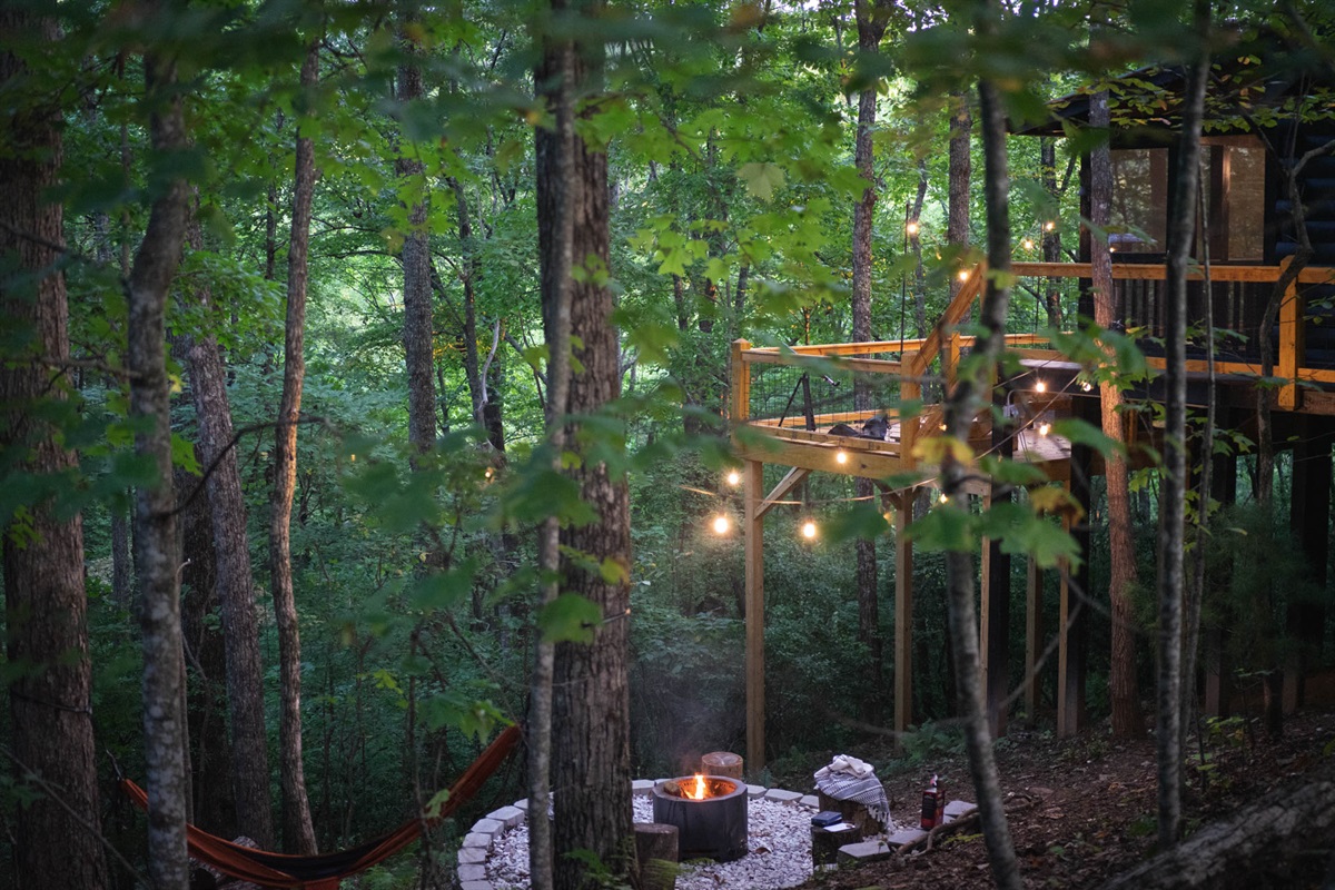 Fire pit hangout area