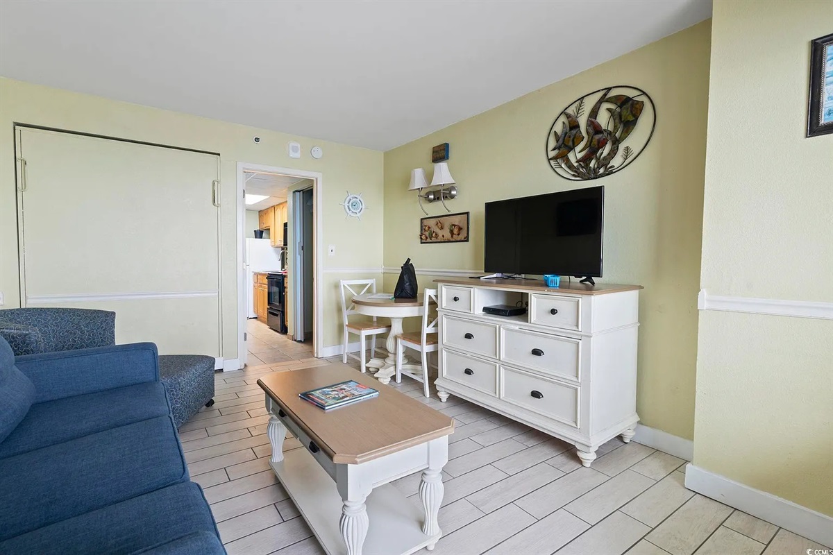 Stylish and comfortable living room designed for relaxation