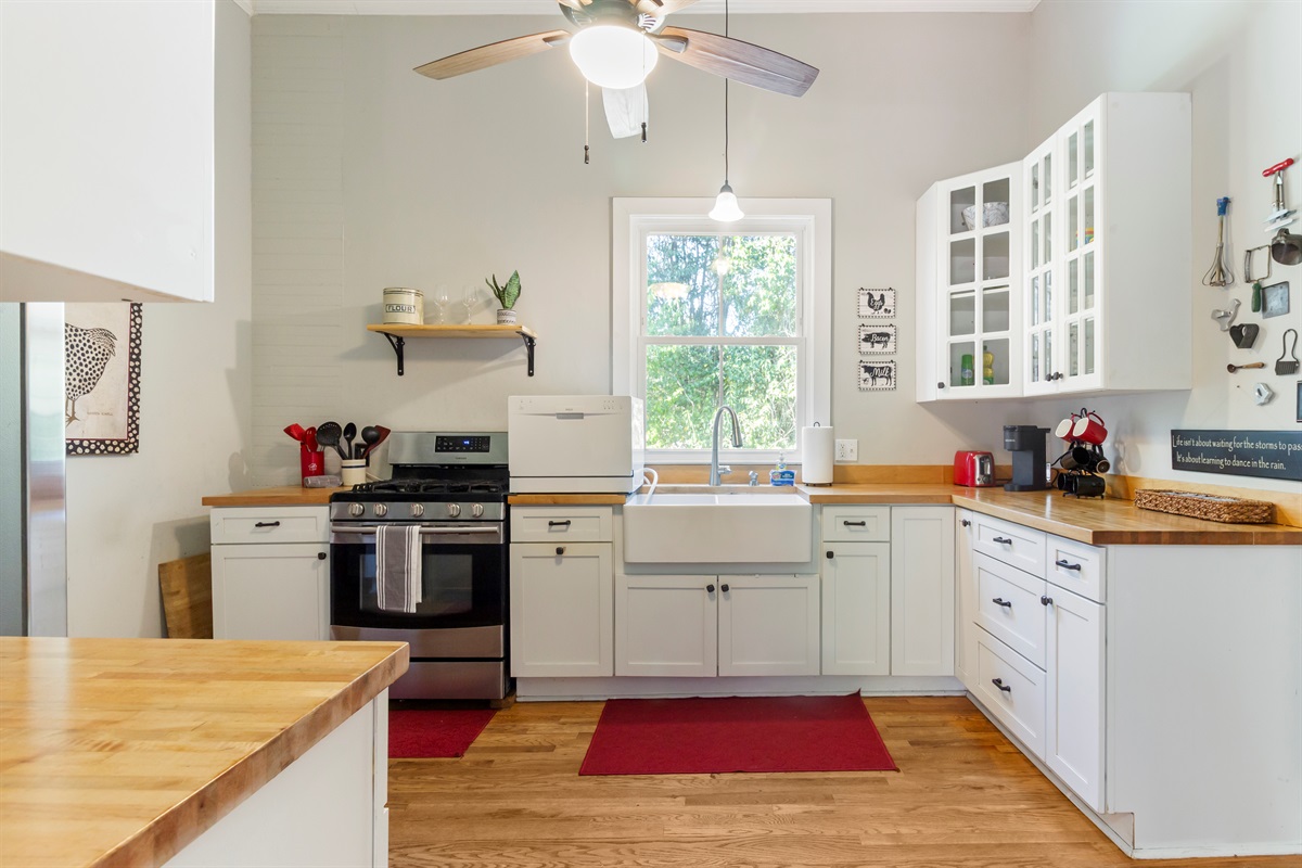 Well stocked kitchen for making your favorite meals