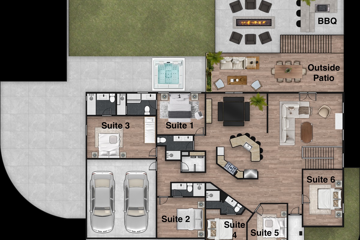Main level floor plan