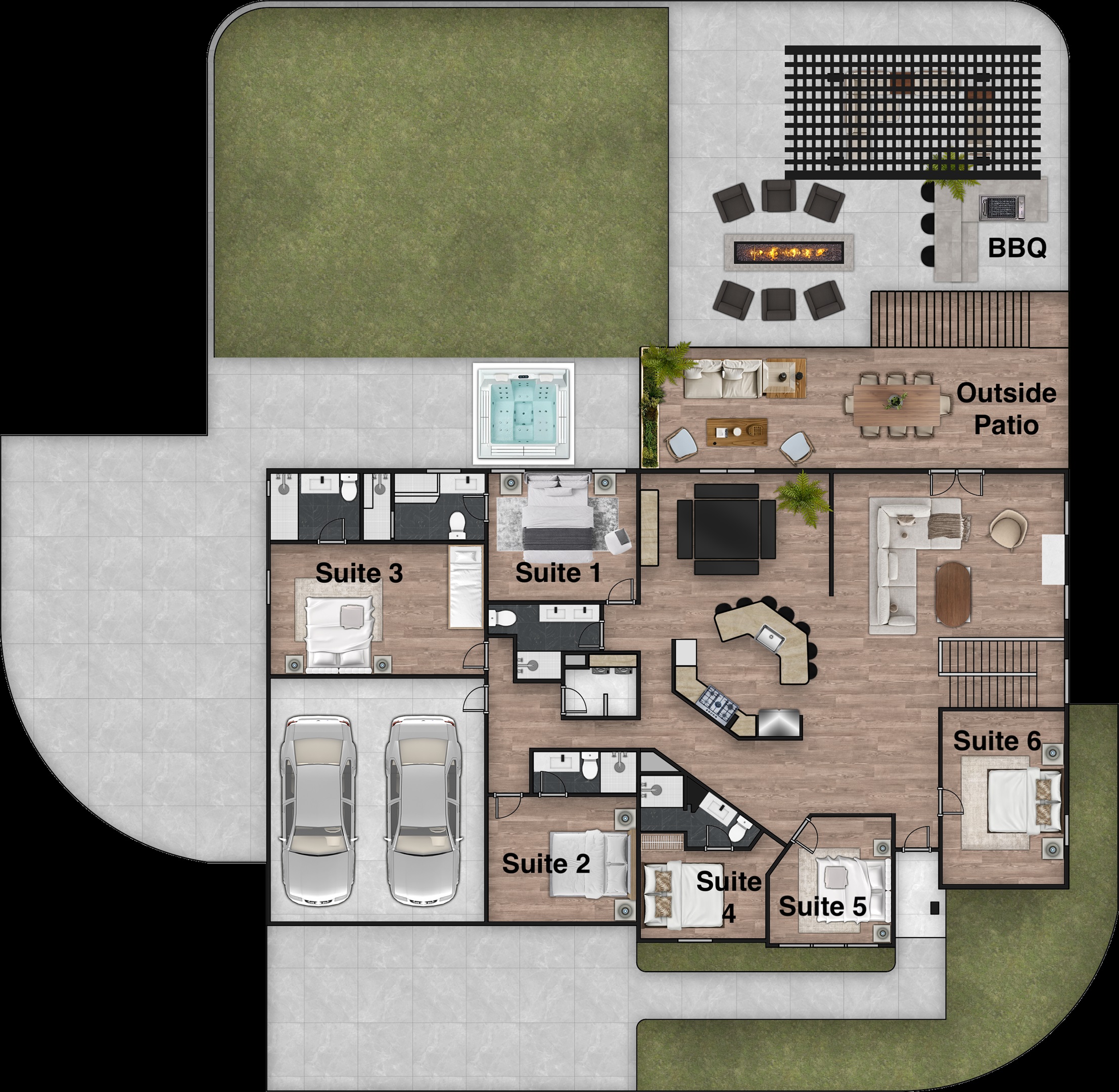 Main level floor plan
