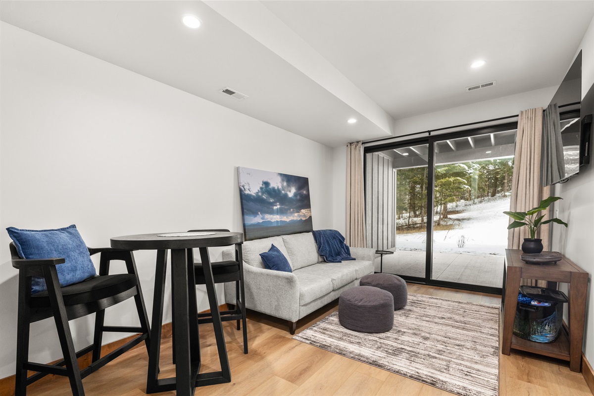 Couch turns into King size bed. 