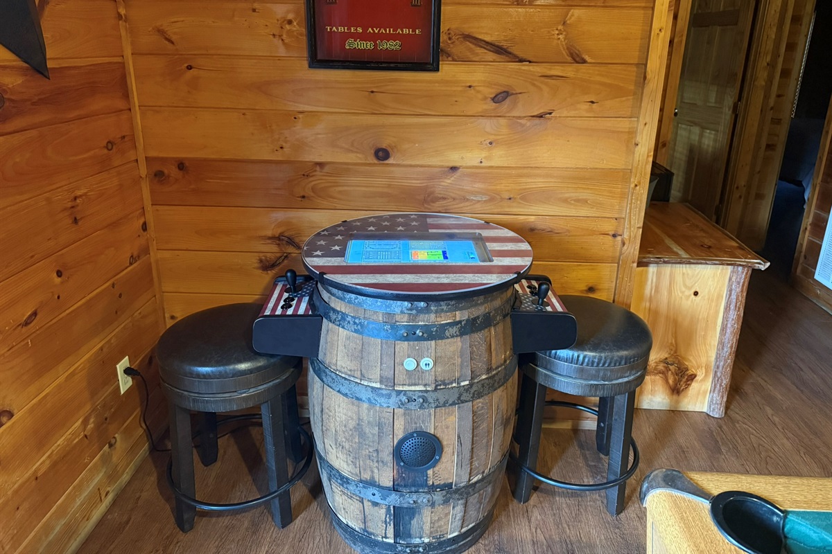 Challenge each other on our two player barrel multi-cade.