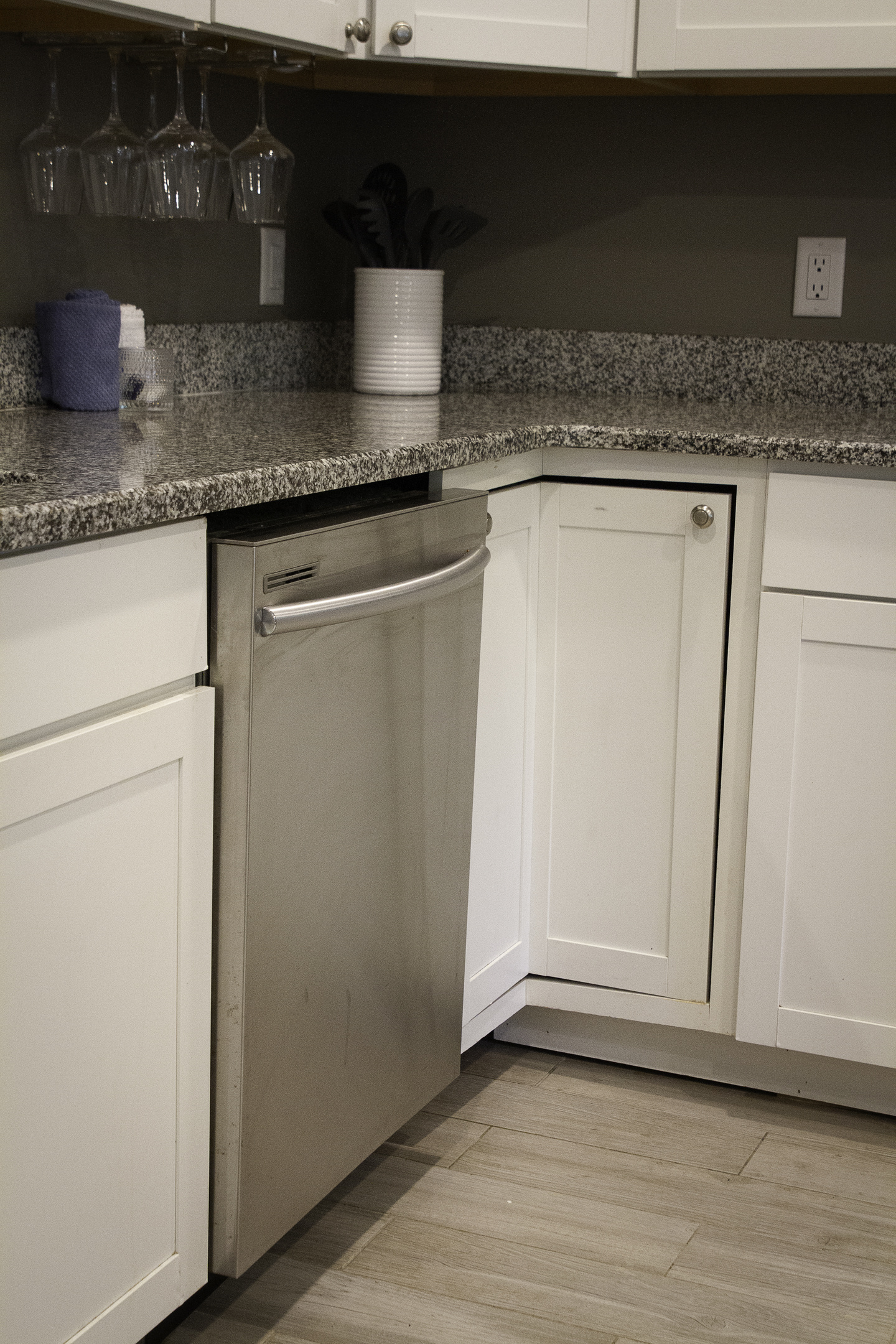 A view of the dishwasher