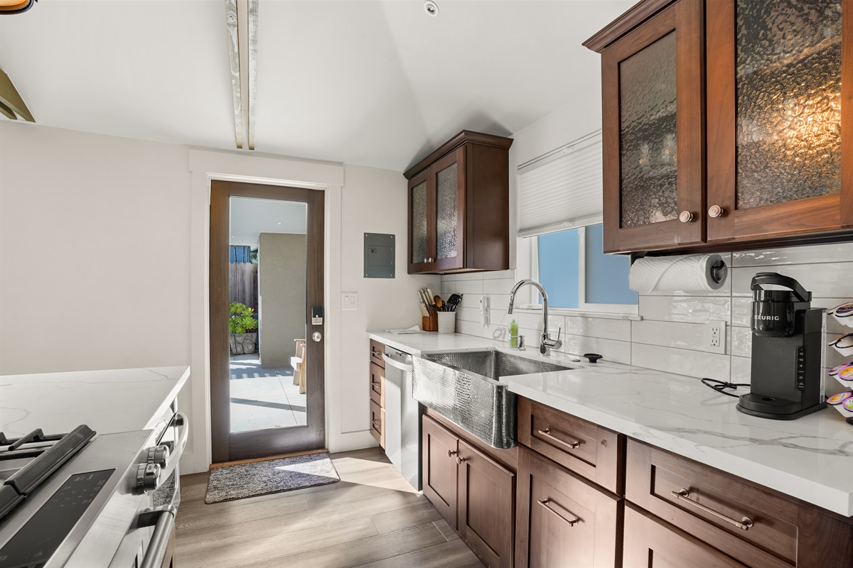 Fully stocked kitchen