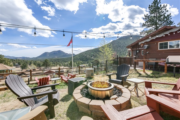 Gather around the fire pit and take in the quiet mountain evenings.