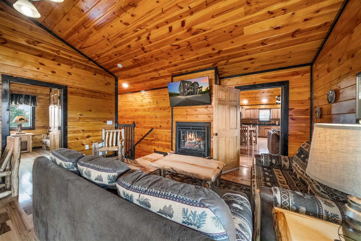 All T/V's are large screen. All fireplaces are gas. All furniture is real wood.
