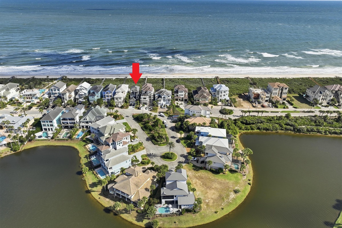 Prime oceanfront location at Cinnamon Beach 🌊
This aerial highlights how close you are to the shoreline—just steps from the beach with lakes, pools, and resort amenities right nearby.

