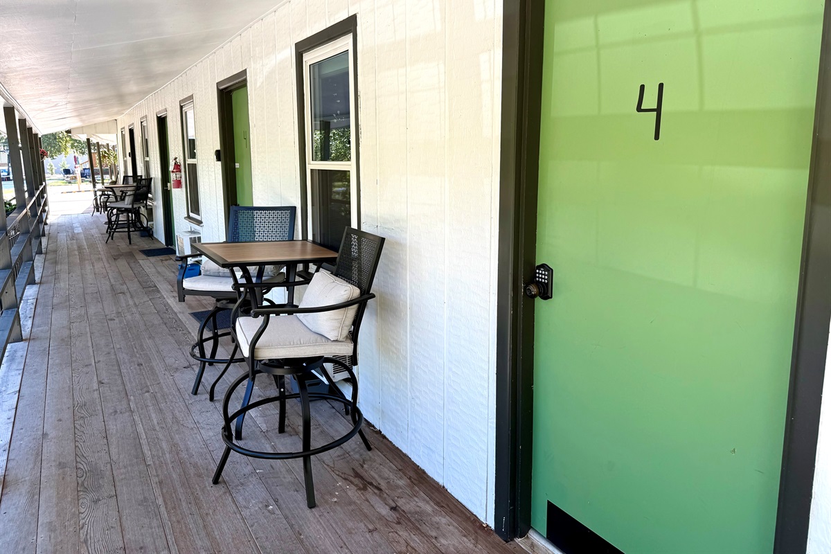 Two doors to your room. The second door has the code reader.