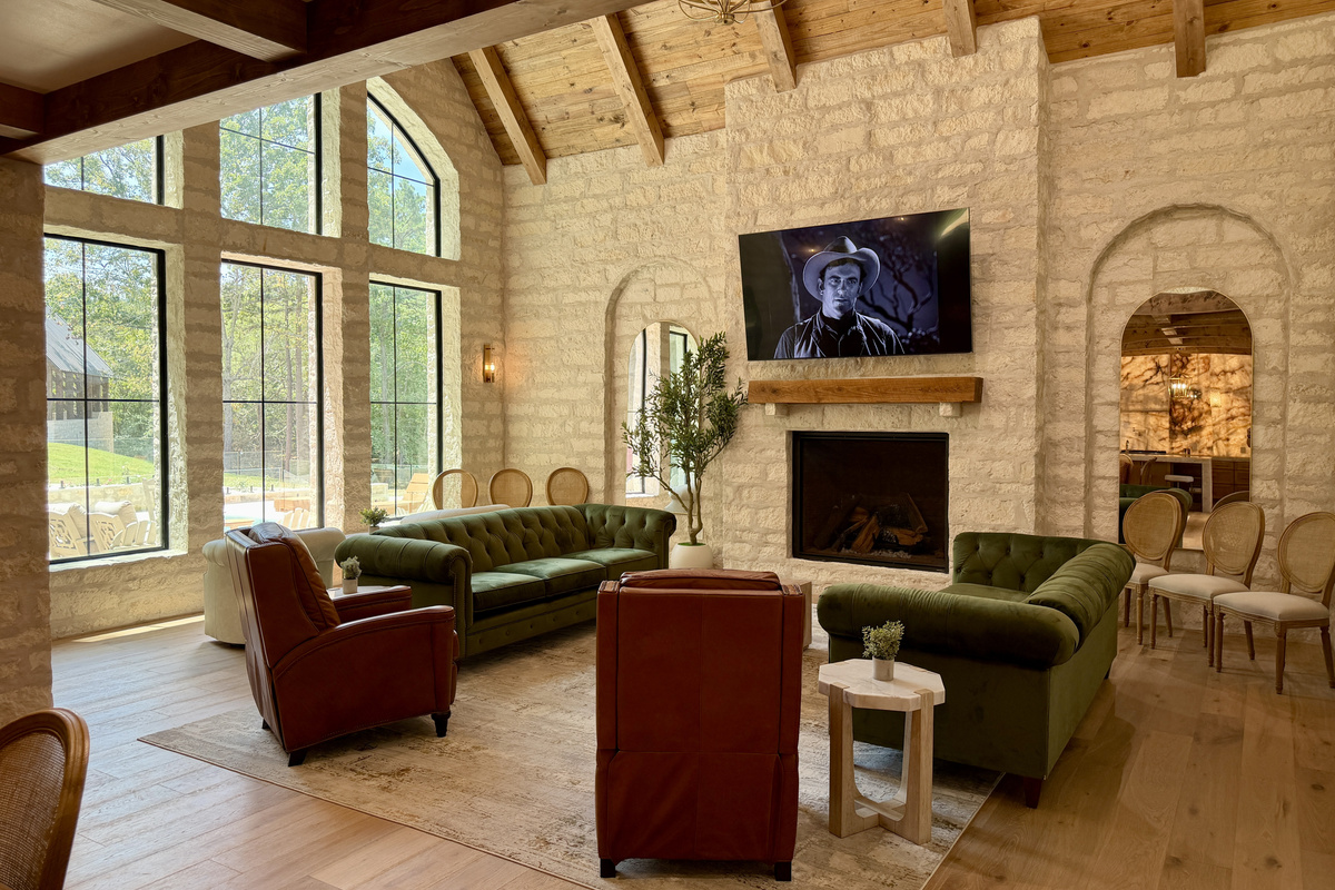 Lodge room with abundant seating for large groups