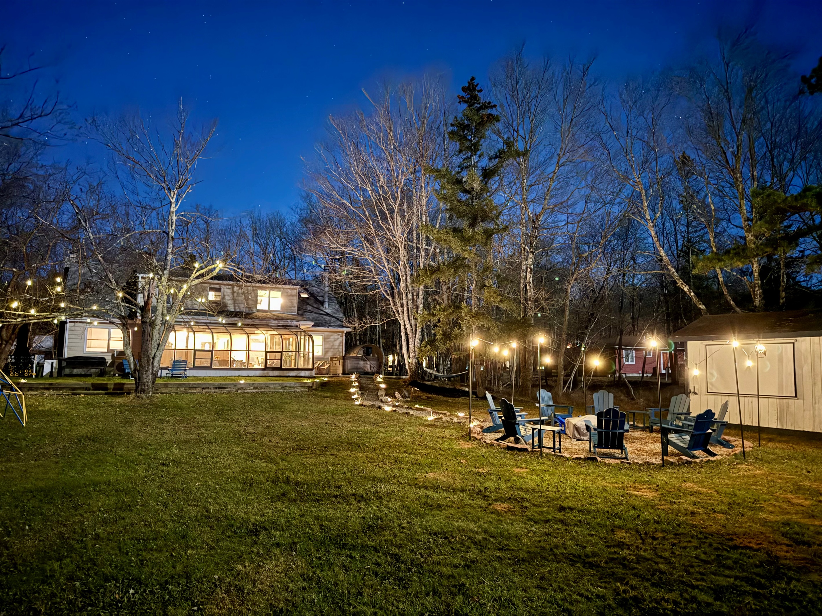 Golden hour by the firepit — gather, laugh, and linger.