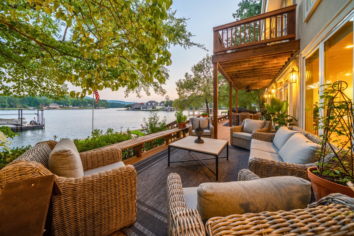 Two levels of outdoor lounge space give you room to relax, unwind, and take in the views.