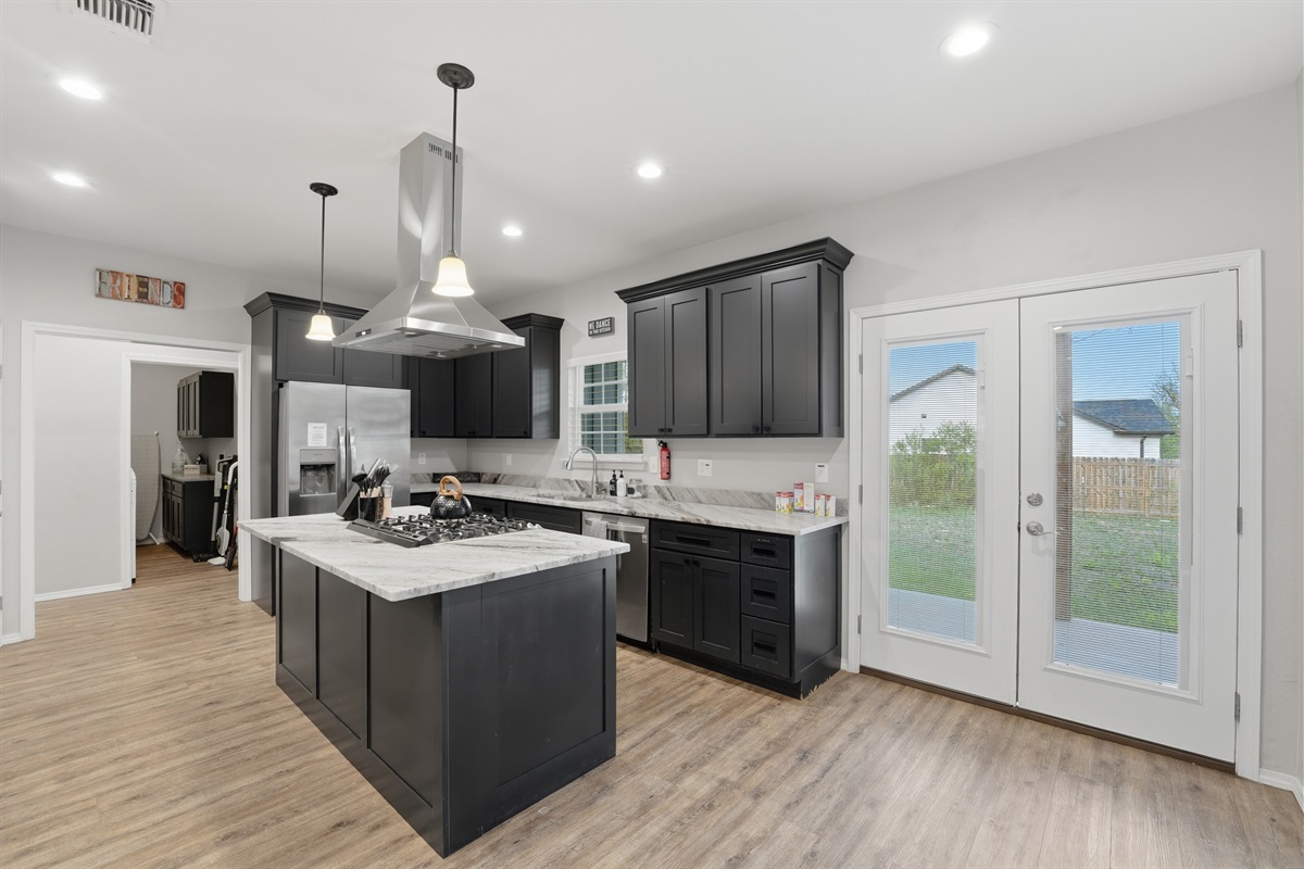 Spacious layout with room to cook, prep, and gather