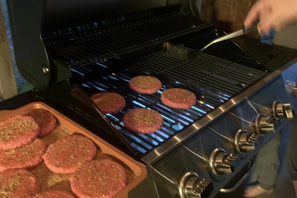 Gas grill on downstairs deck.