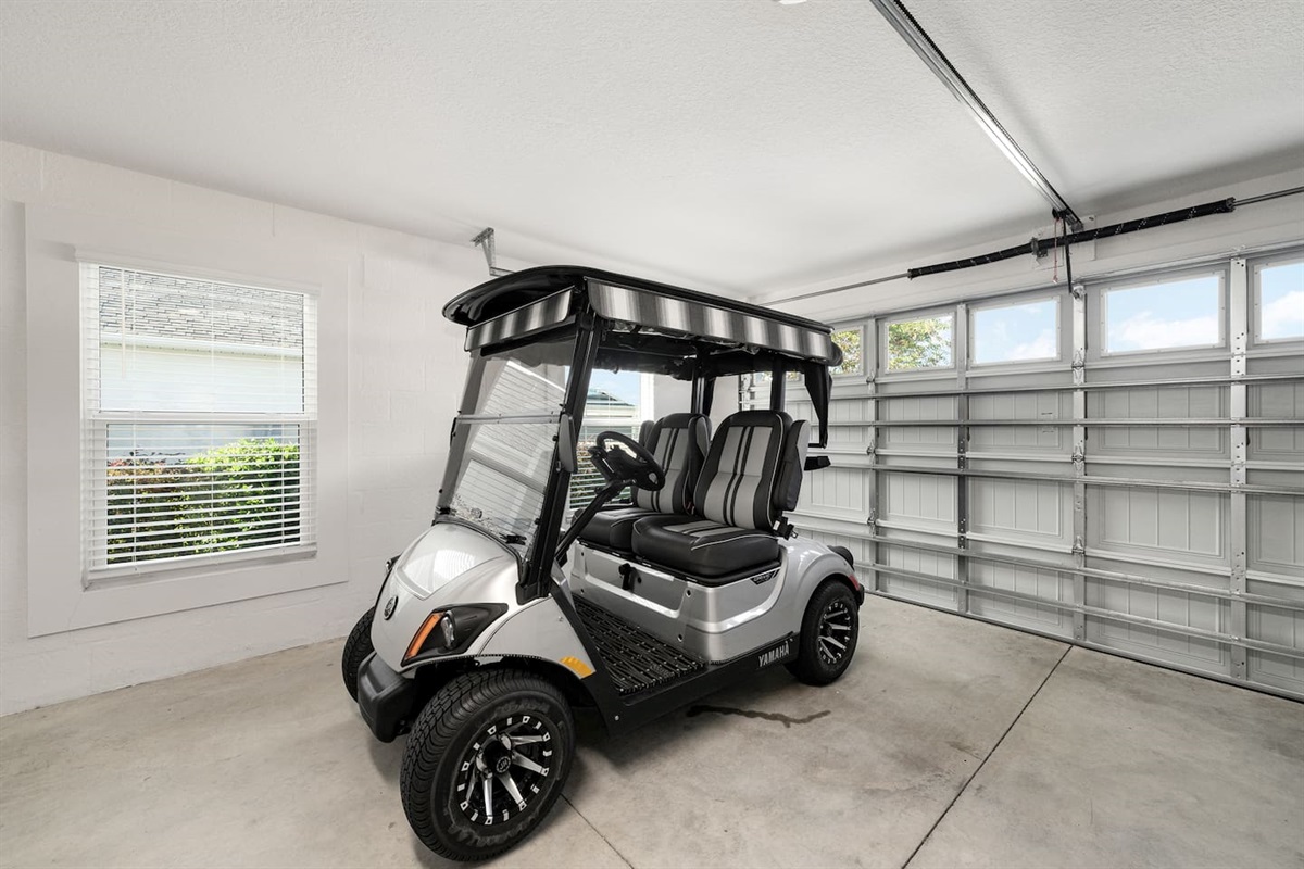 An electric golf cart for all your adventuring!
