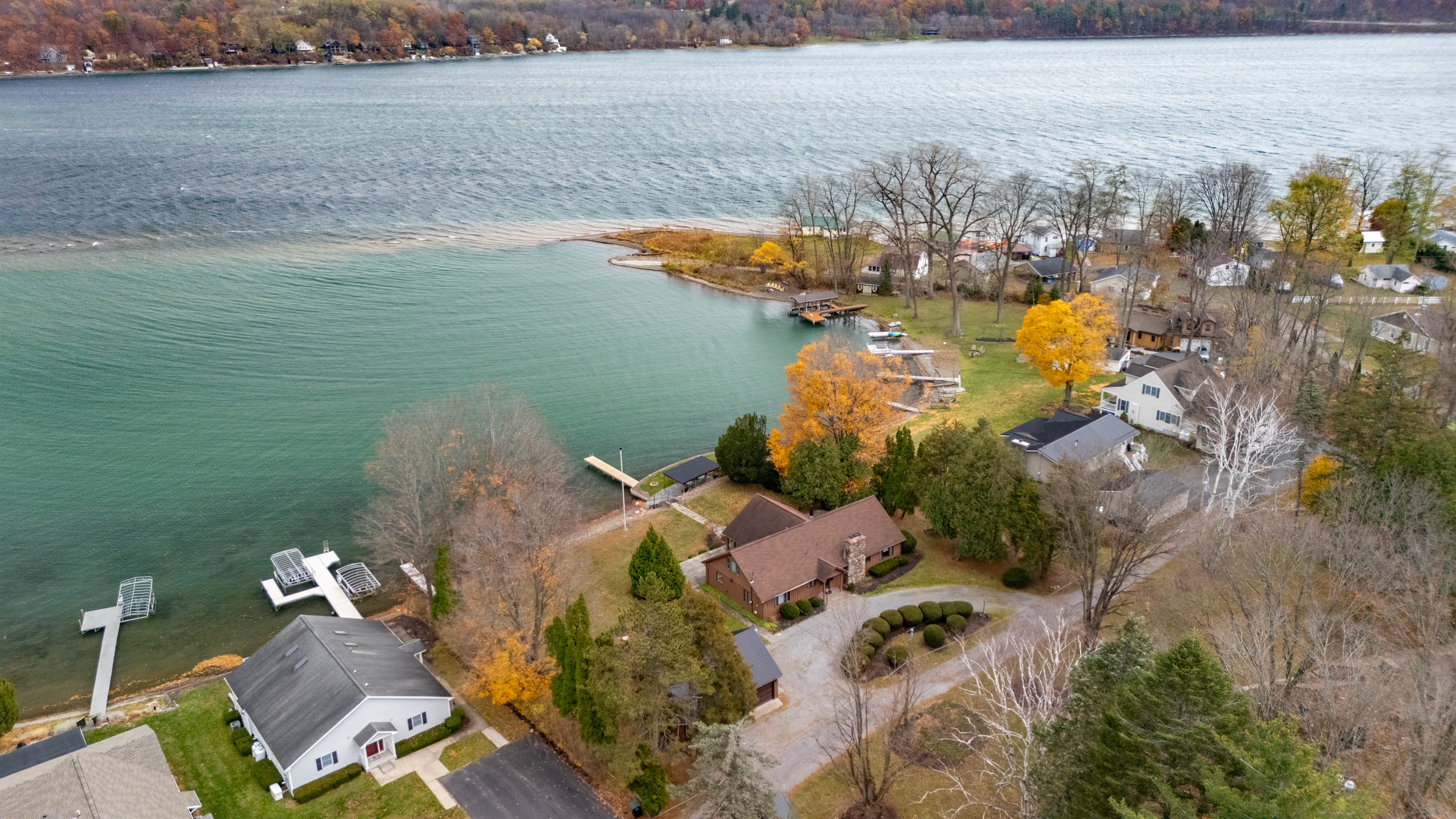 Aerial view of main house