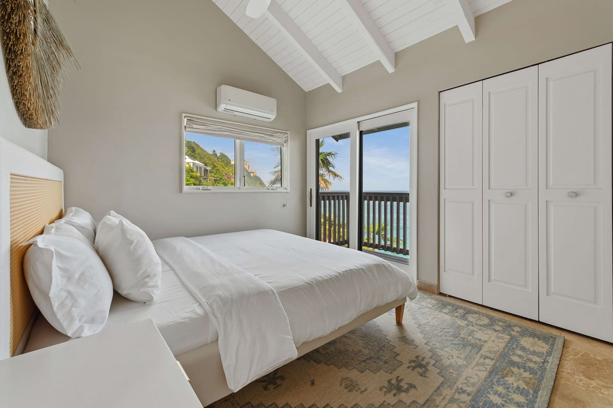Lower level bedroom with king bed 