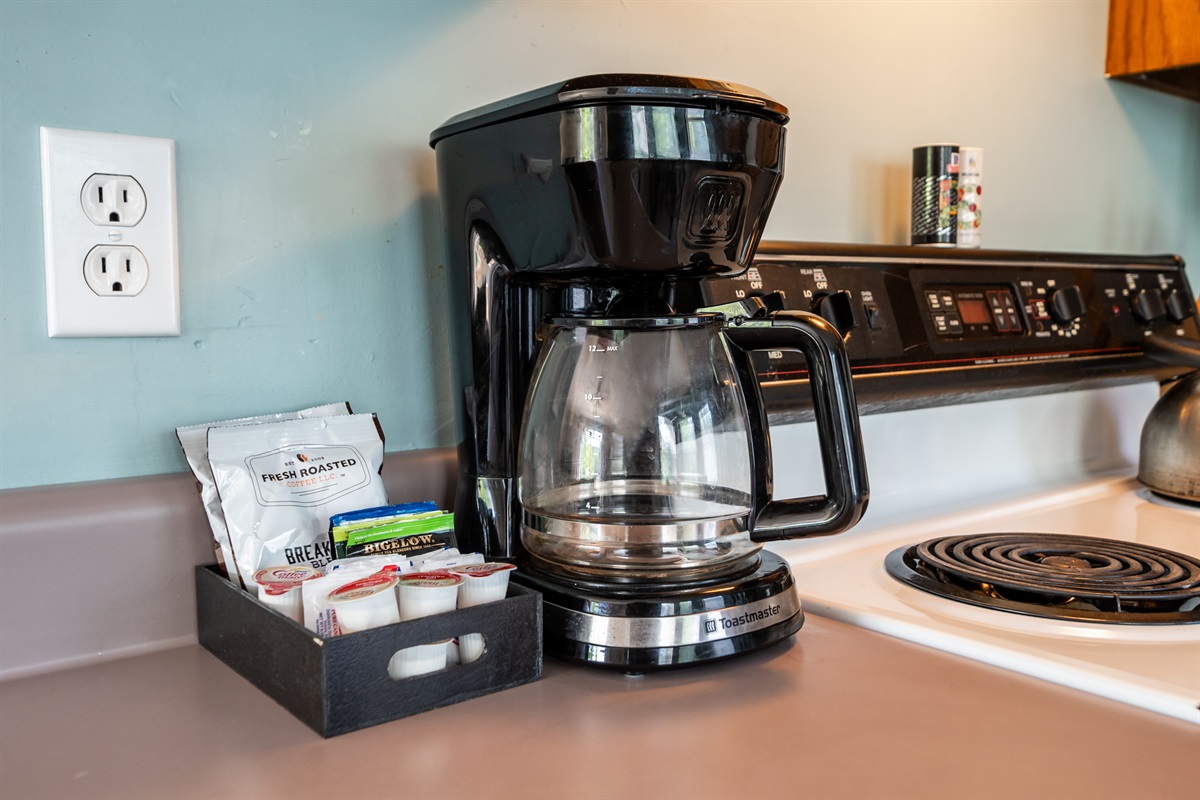 The very important coffee and tea bar