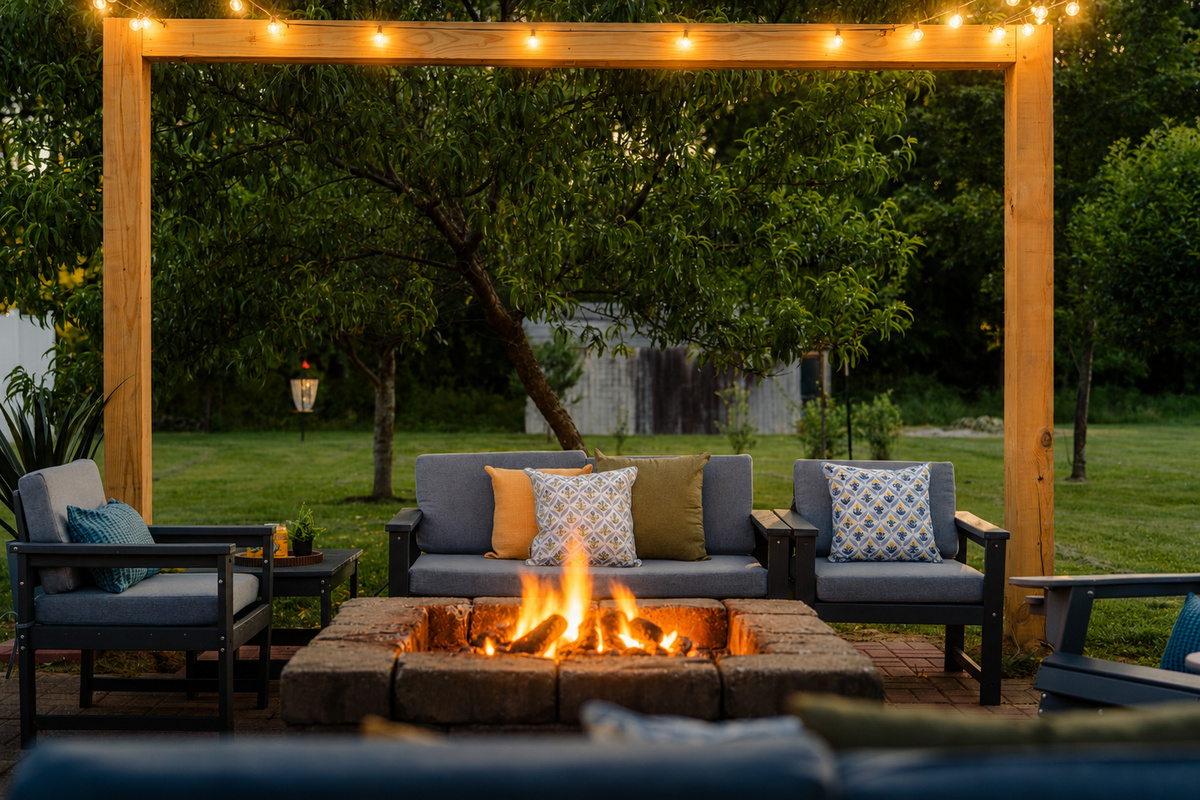 Enjoy magical evenings under the glow of string lights.