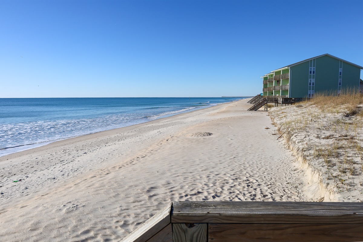 The endless expanse of the beach