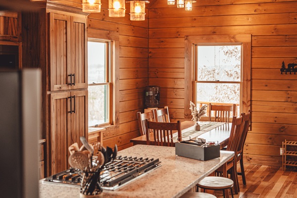 Play a Game or Build a Puzzle on the Large Dining Table in Between Meals