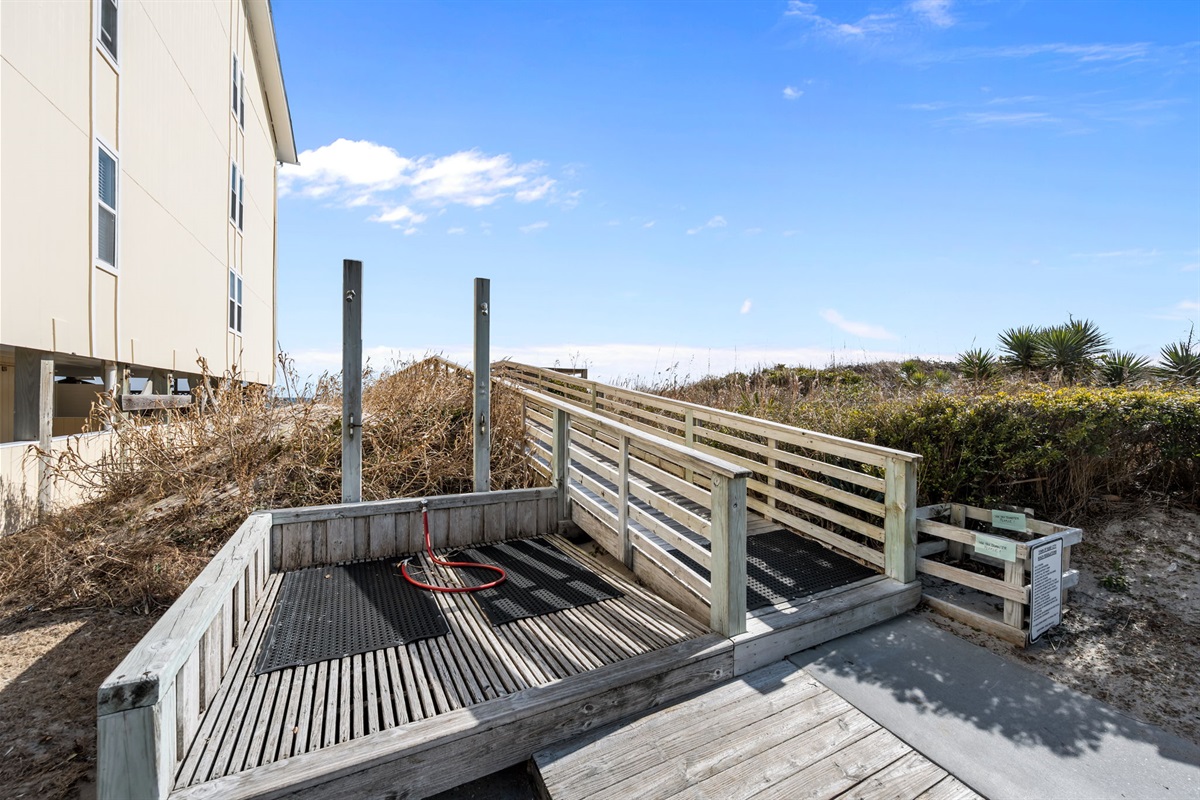 Beach access from the building