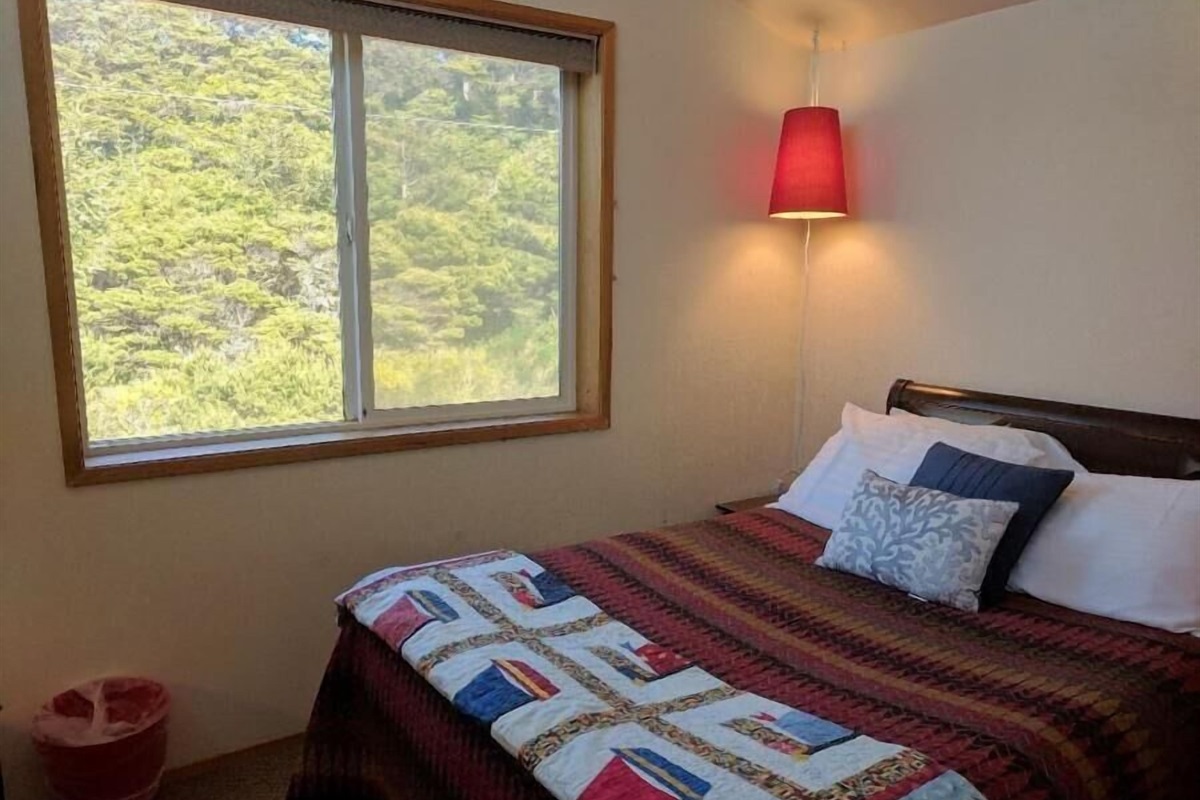 double bed with desk