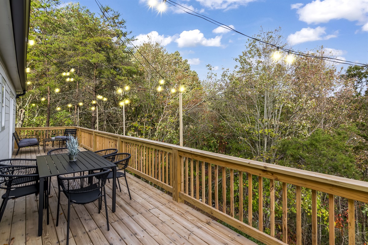 Outdoor dining and seating area