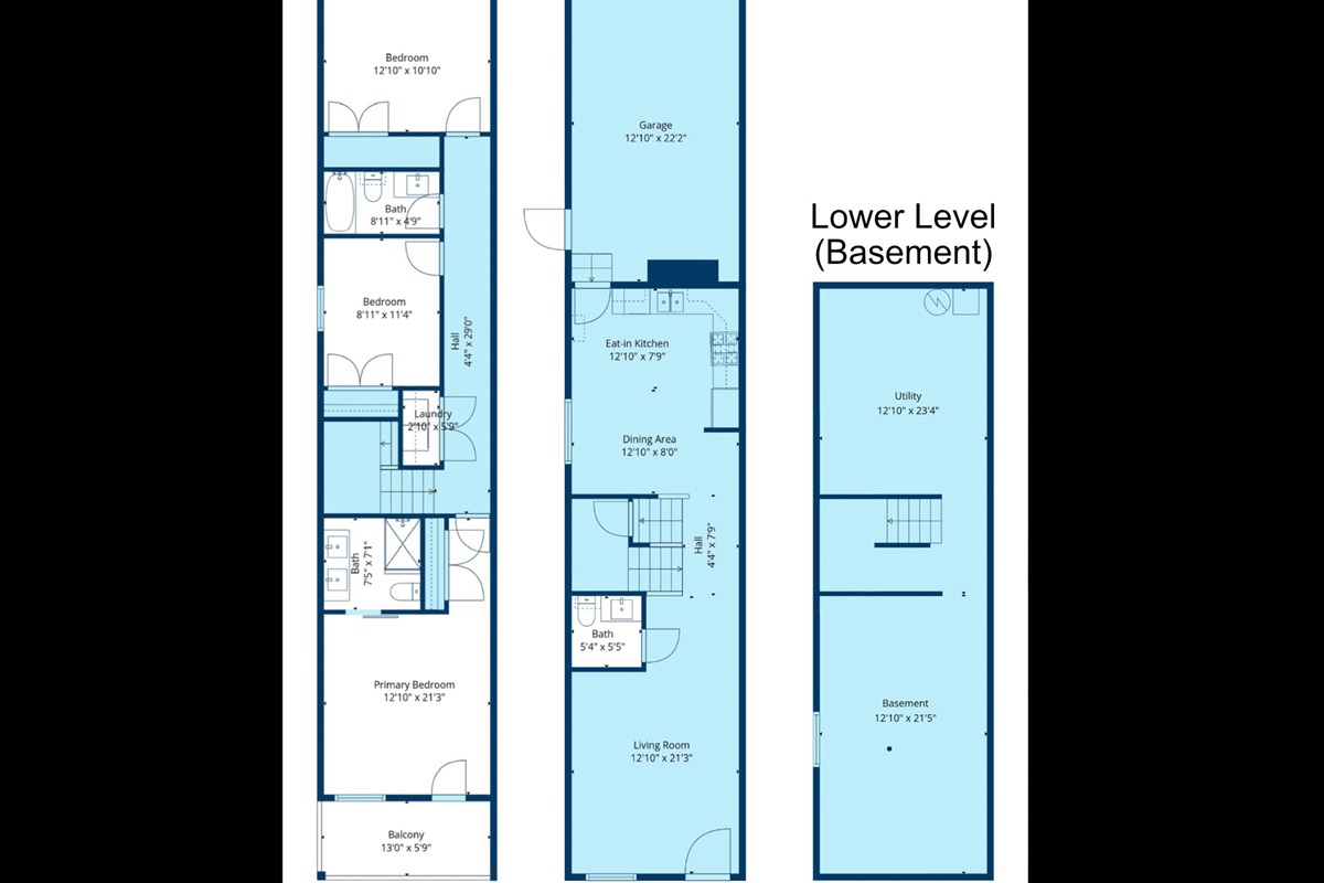 Comprehensive floor plan showcasing all levels of the home for easy navigation and a clear understanding of the spacious layout.