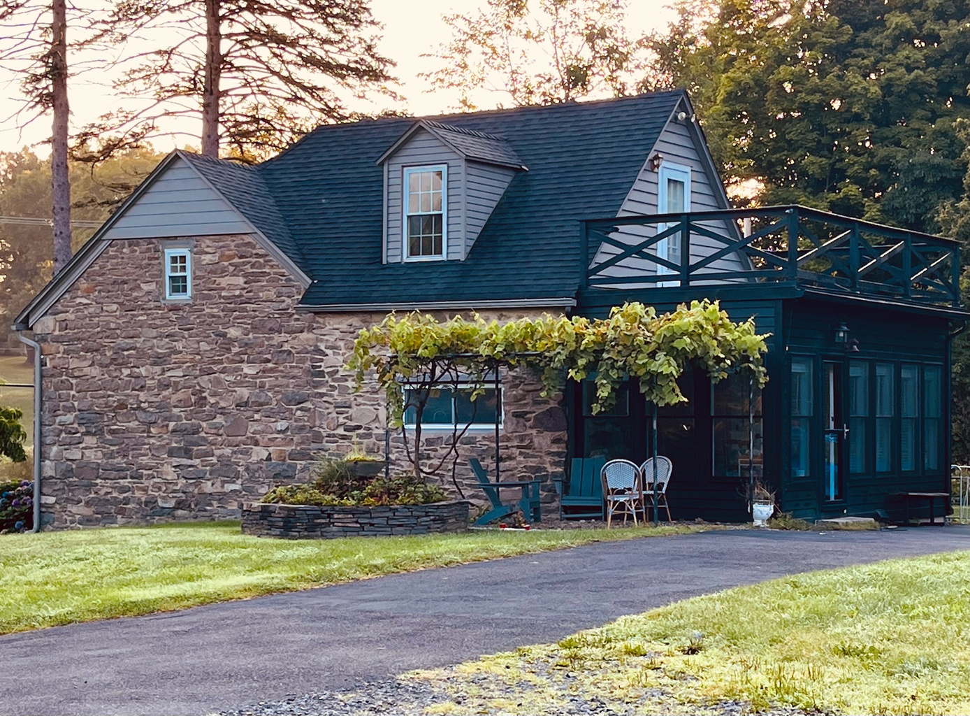 Over 6 acres of rolling pasture looks out onto a private mountain view
