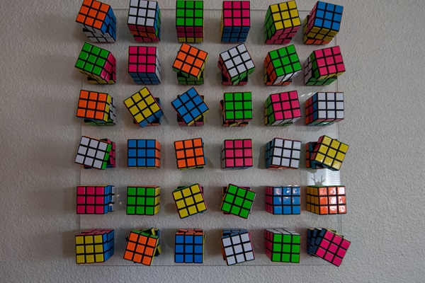 cool rubiks cube art = viewing only please, these are not playable and it will break if you try