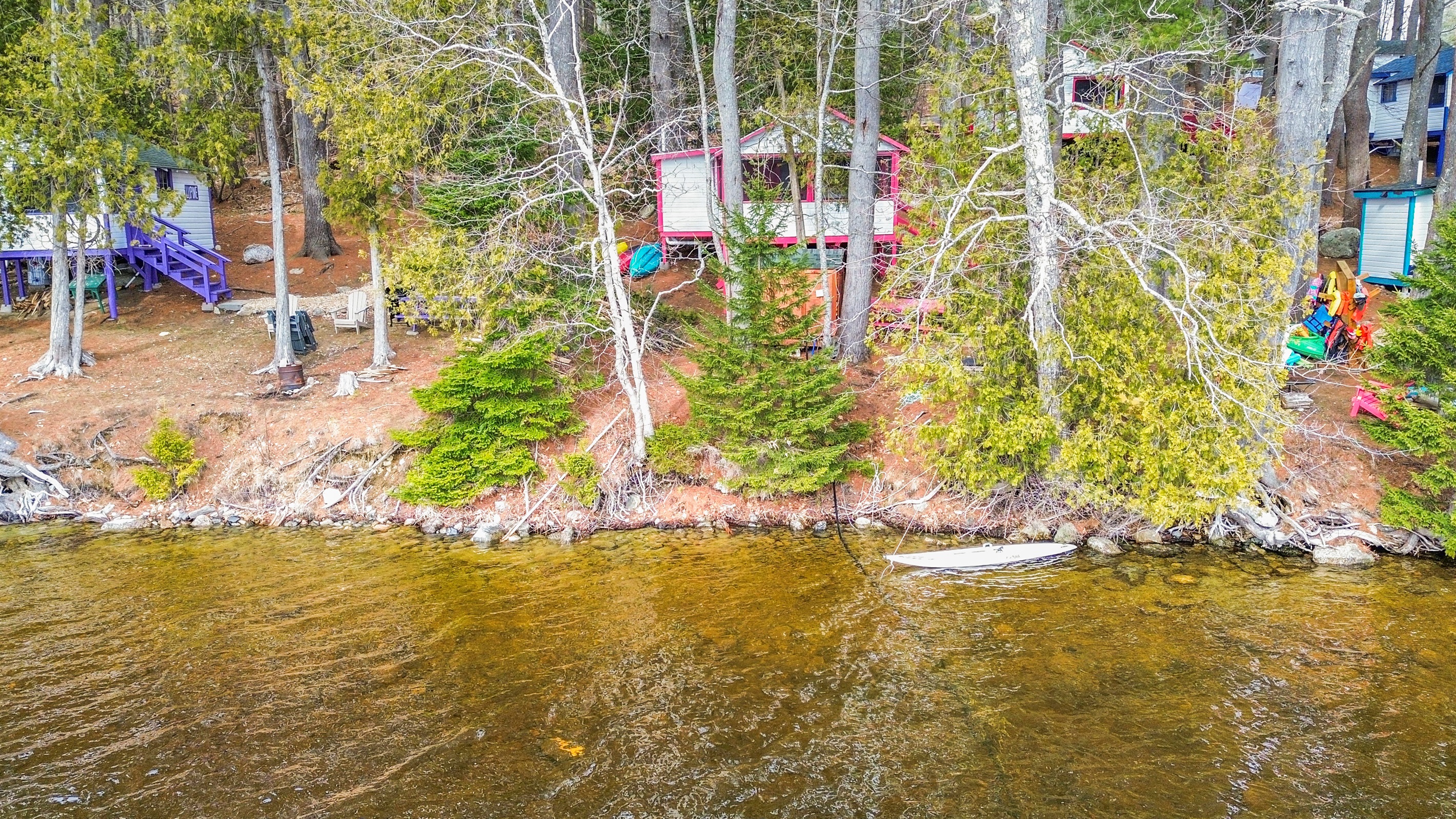 Aerial view from the lake