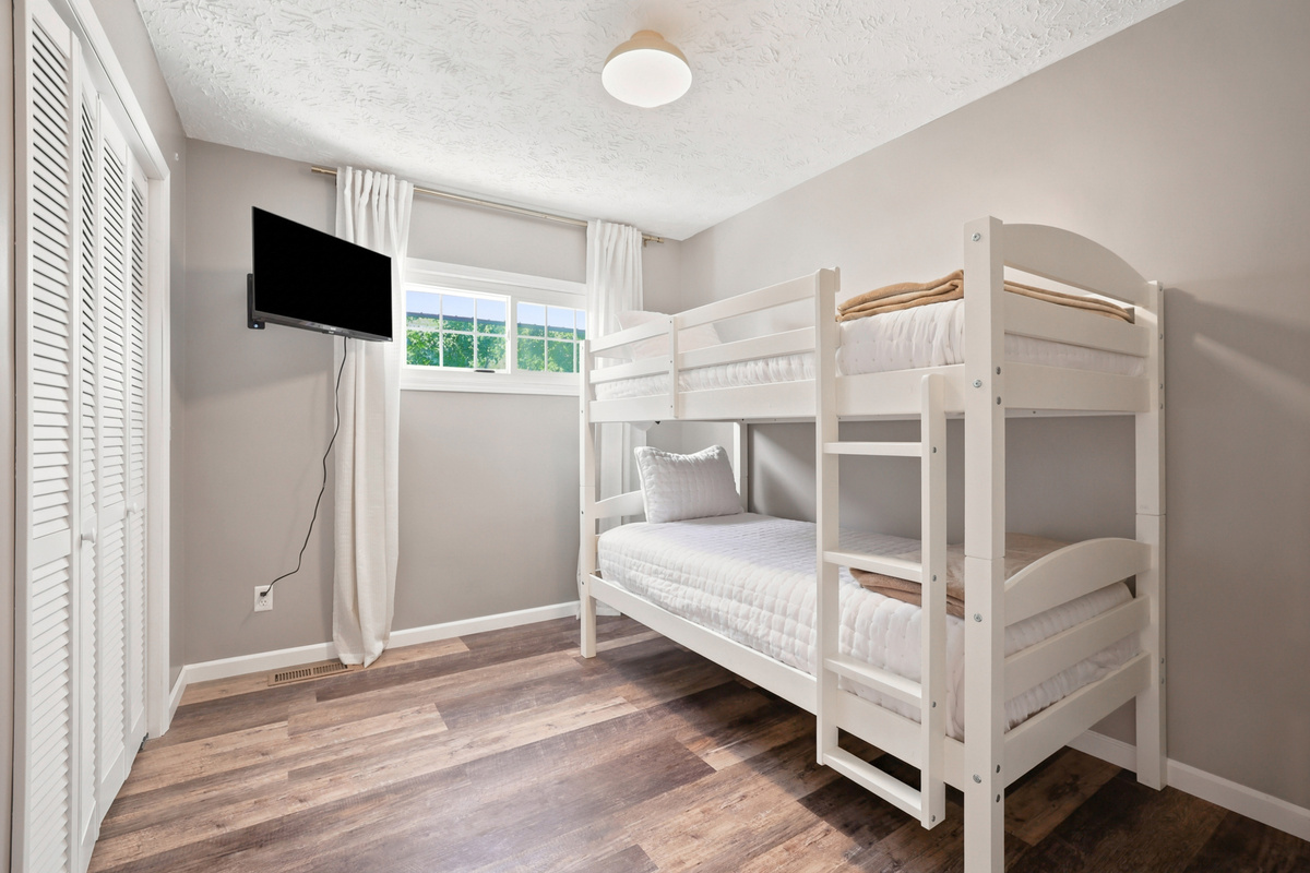Main level twin bunk beds