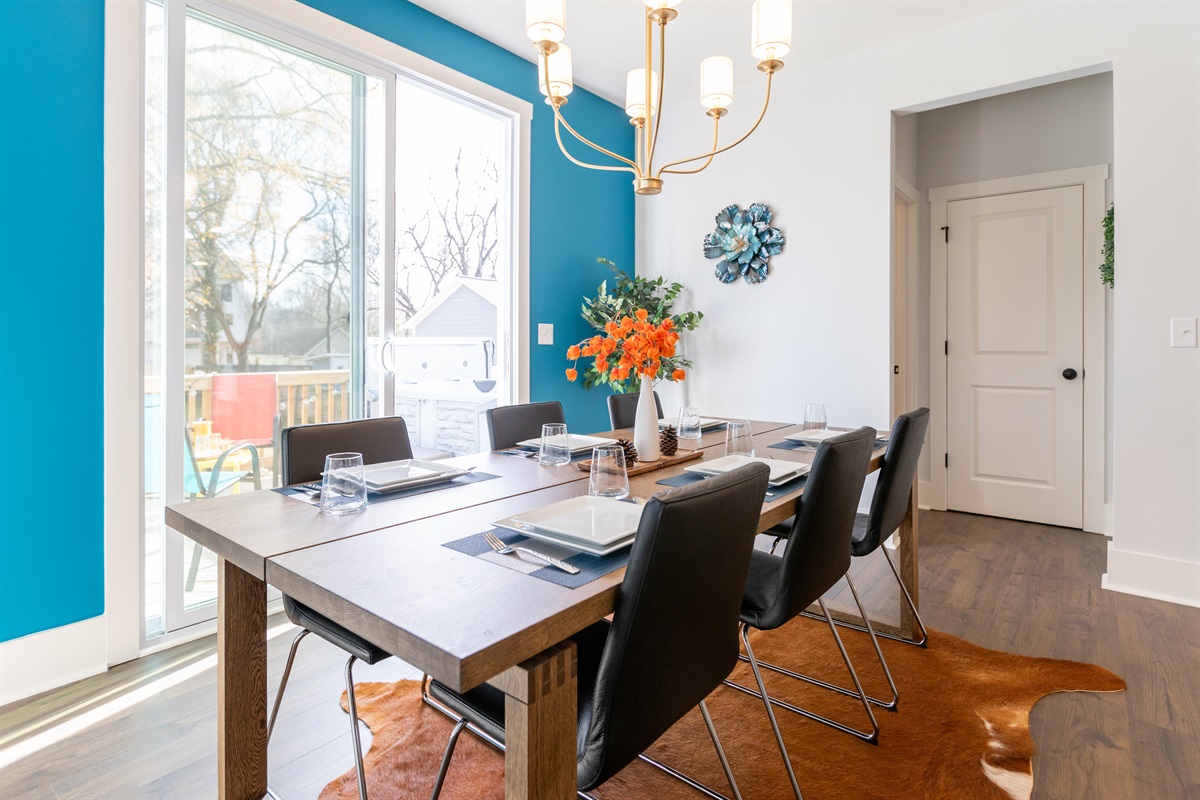 The dining room could double as a desk for work or study